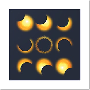 Cool Science Lunar Solar Eclipse Stages Posters and Art